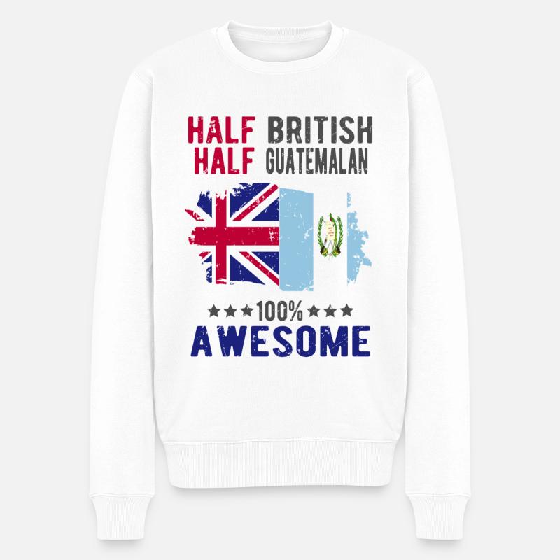 Moitié britannique moitié guatémaltèque - Pull Premium bio Homme - blanc