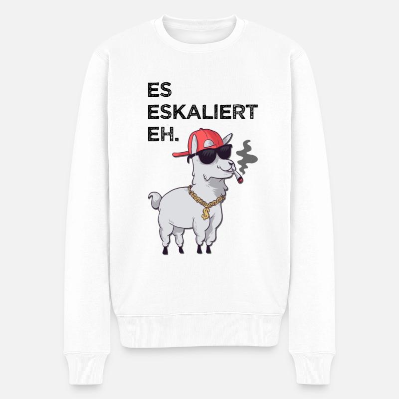 Es Eskaliert Eh - Männer Premium Bio Pullover - Weiß