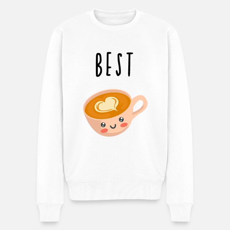 Freunde Best Friends - Männer Premium Bio Pullover - Weiß