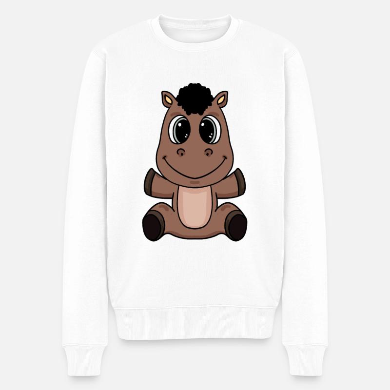 cheval - Pull Premium bio Homme - blanc