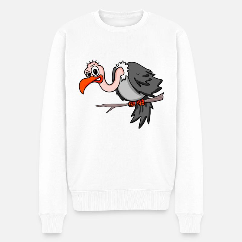 Geier - Männer Premium Bio Pullover - Weiß