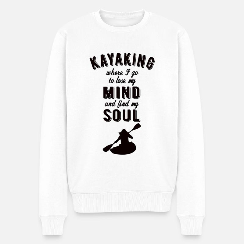 KAYAKING: Kayaking Soul - Männer Premium Bio Pullover - Weiß