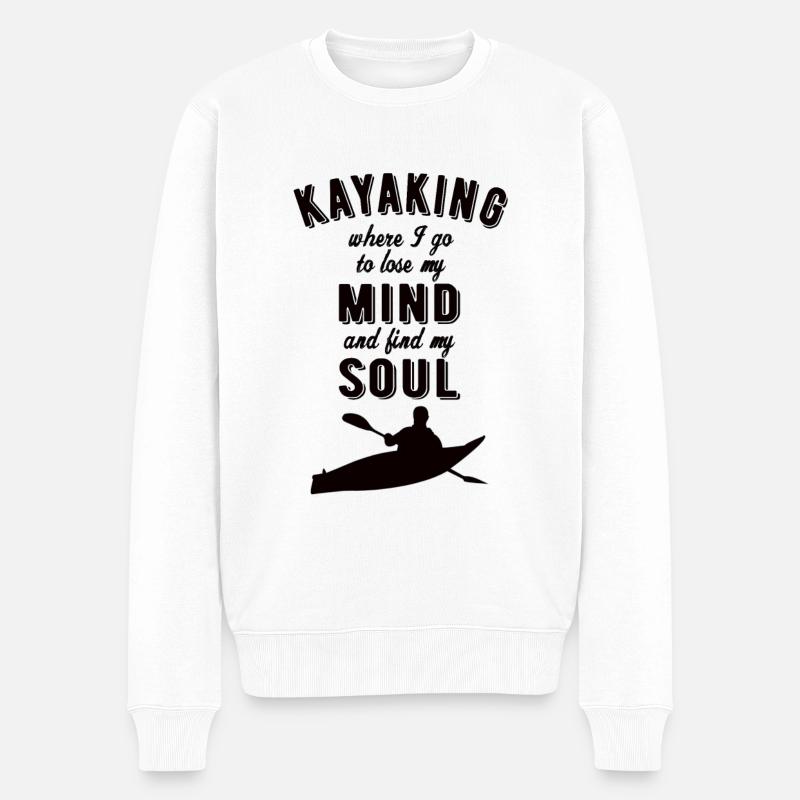 KAYAKING: Kayaking Soul - Männer Premium Bio Pullover - Weiß