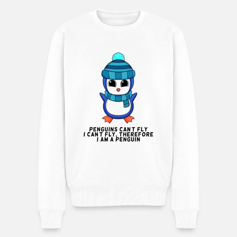 Je suis un pingouin - Pull Premium bio Homme - blanc