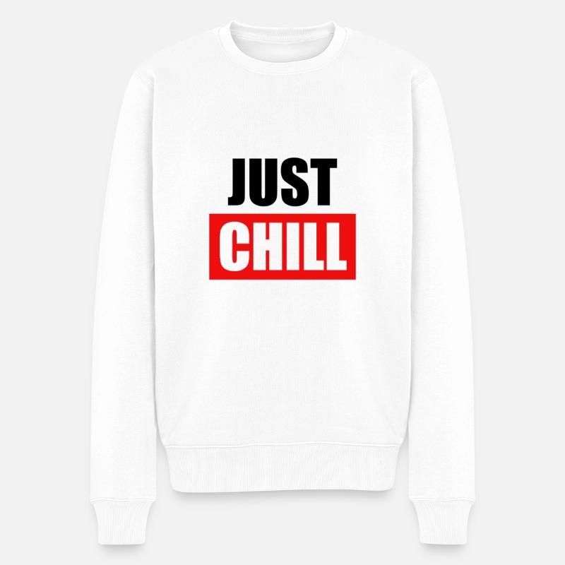 Just Chill - Pull Premium bio Homme - blanc