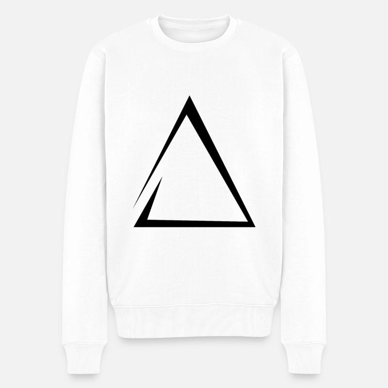 Feuer Symbol - Männer Premium Bio Pullover - Weiß