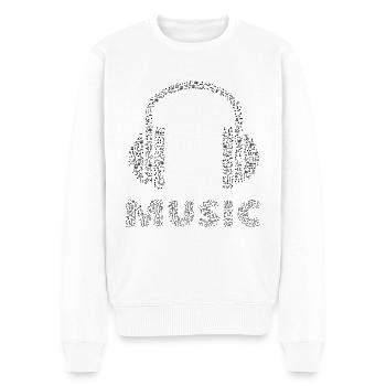 Musique Écouteurs Musique Notes Musique Festival - Pull Premium bio Homme - blanc - Devant - Thijin (182cm)