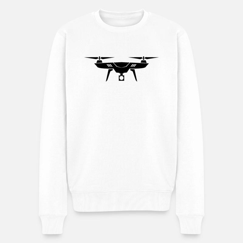 Drone - Pull Premium bio Homme - blanc