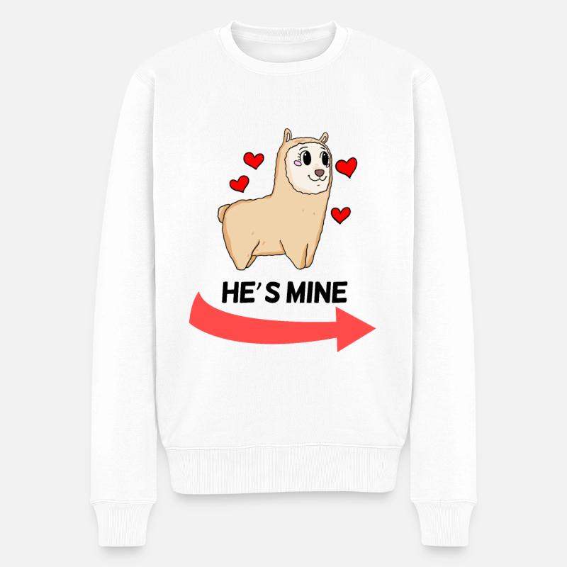He is Mine - Partnerlook 1 - Pull Premium bio Homme - blanc