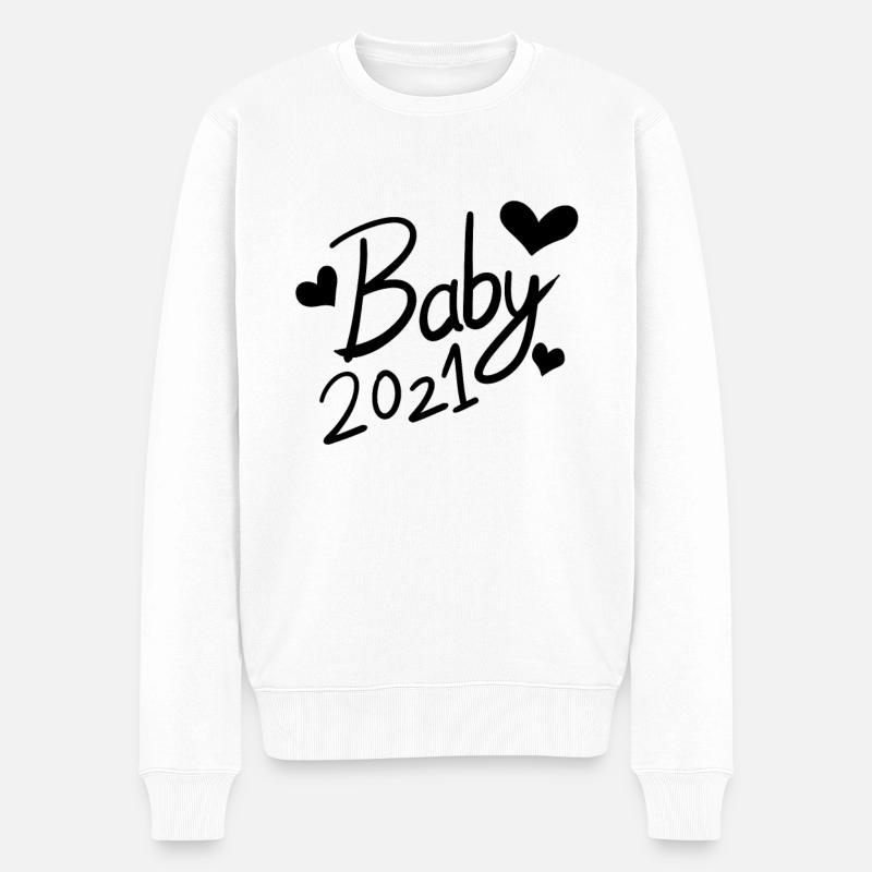 Baby 2021 - Männer Premium Bio Pullover - Weiß