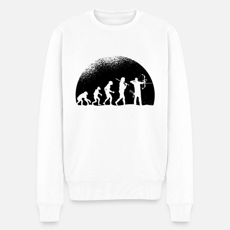 Evolution Archery - Men's Premium Organic Jumper - white