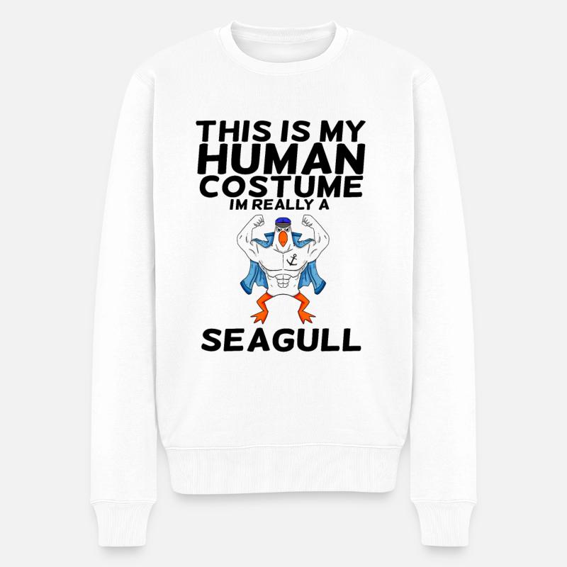 La mouette - Pull Premium bio Homme - blanc