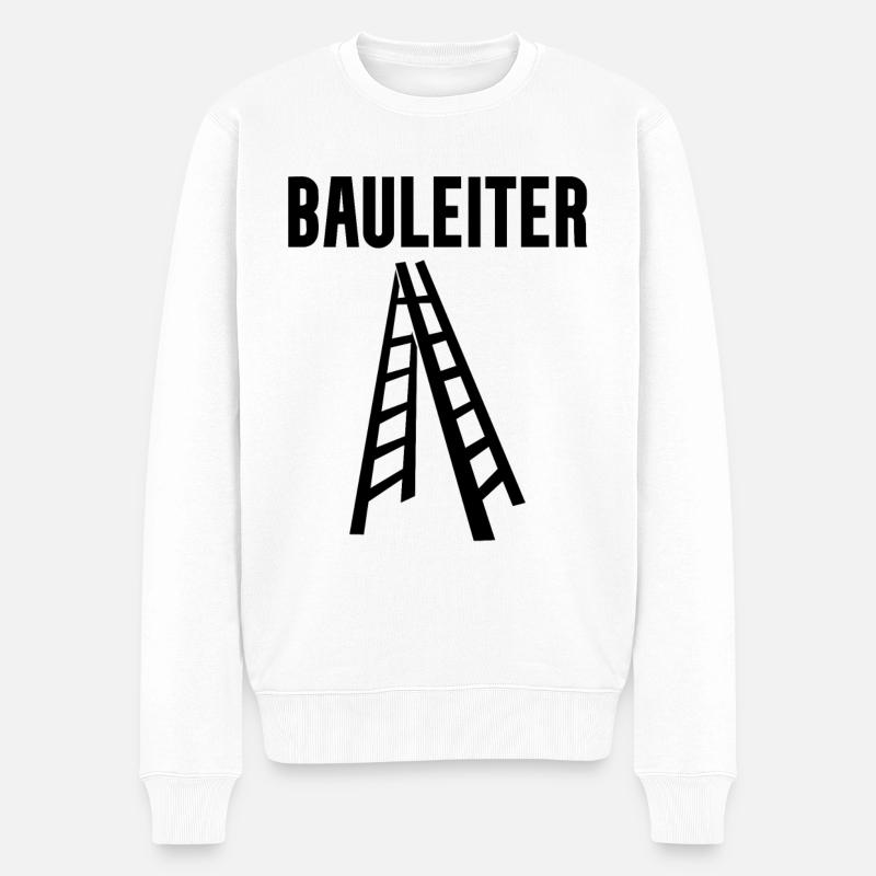Bauleiter - Männer Premium Bio Pullover - Weiß