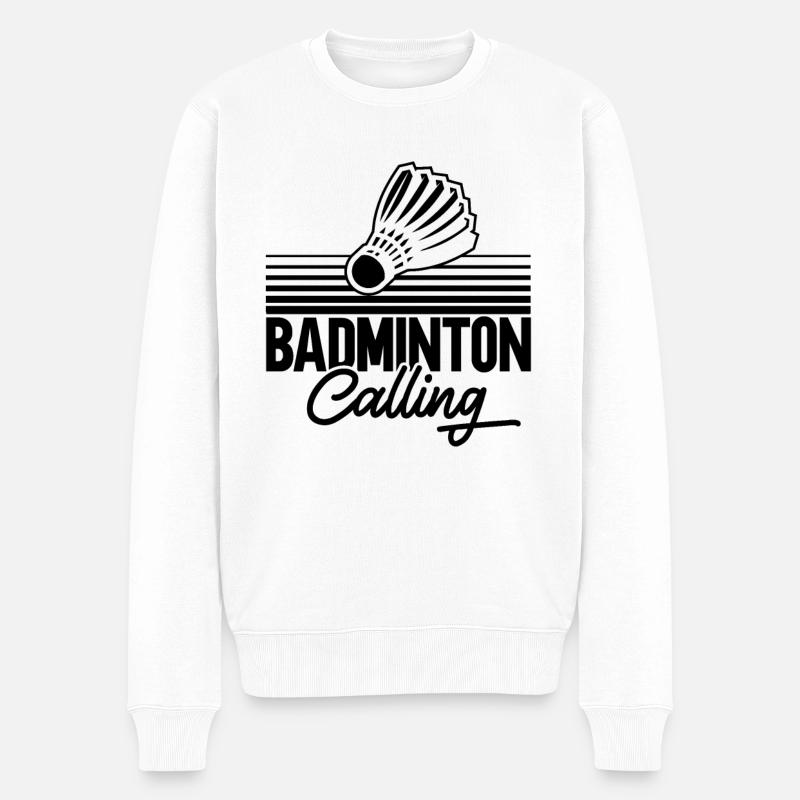 Badminton Federball Evolution Badmintonspieler - Männer Premium Bio Pullover - Weiß