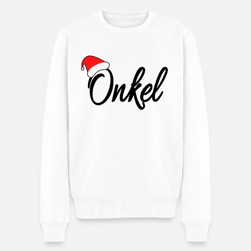 Weihnachten Onkel - Männer Premium Bio Pullover - Weiß