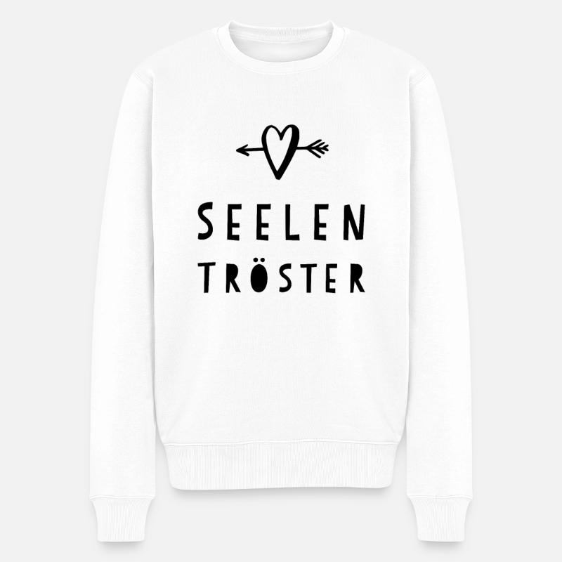 Seelentröster - Männer Premium Bio Pullover - Weiß