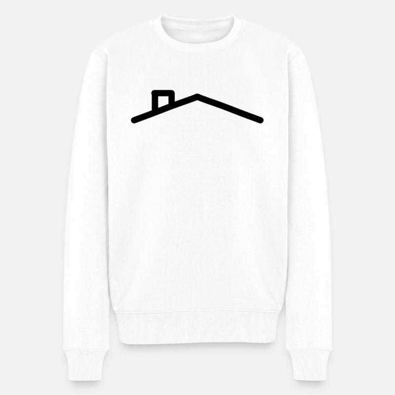 Haus Dach - Männer Premium Bio Pullover - Weiß