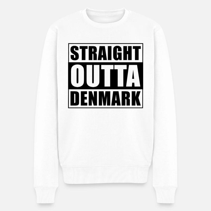 Straight outta Danemark - Pull Premium bio Homme - blanc