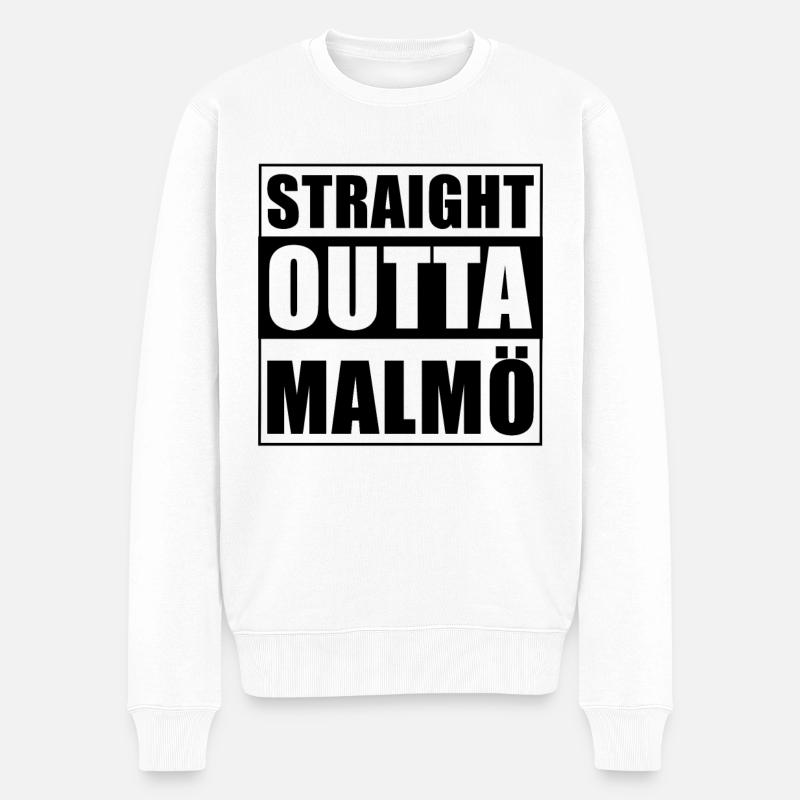 Straight outta Malmö - Pull Premium bio Homme - blanc