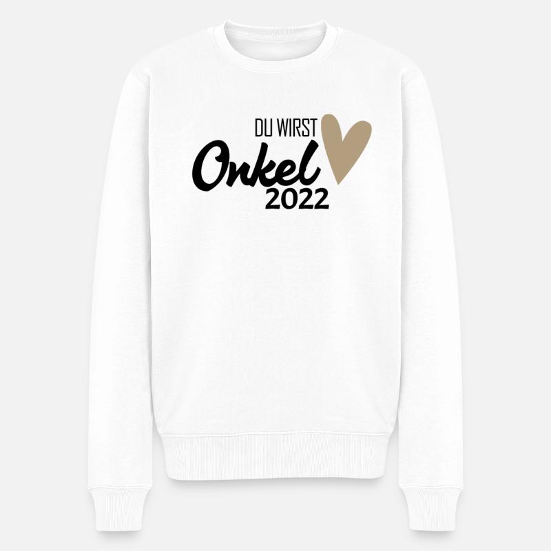 Onkel 2022 - Onkel werden - Männer Premium Bio Pullover - Weiß