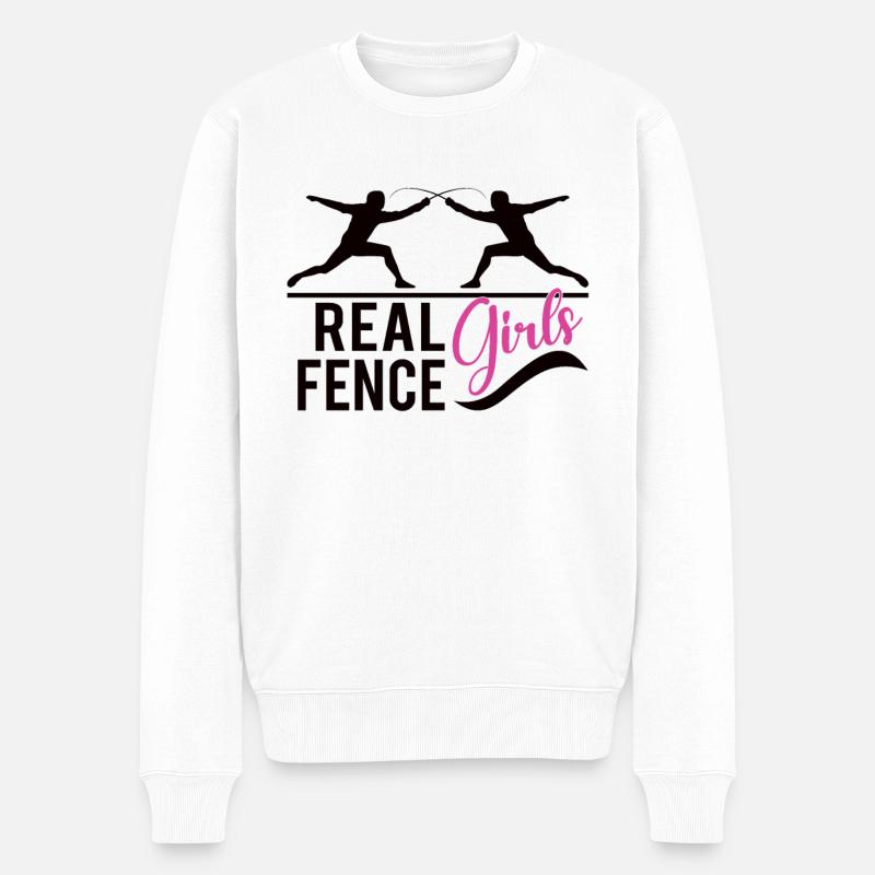Clôture d’escrime féminine - Pull Premium bio Homme - blanc