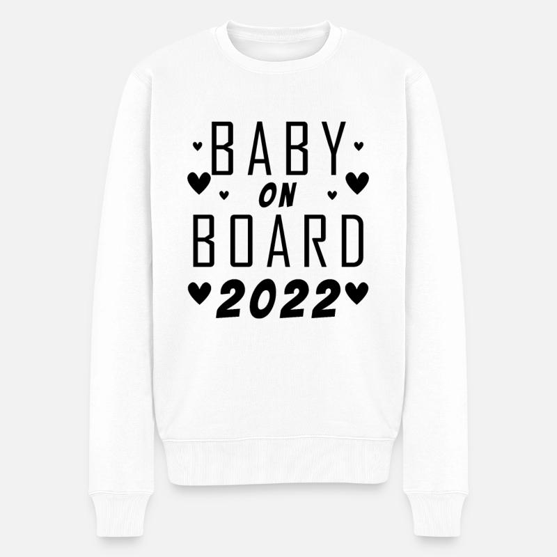 Bébé 2022 - Naissance Enceinte 2022 - Pull Premium bio Homme - blanc