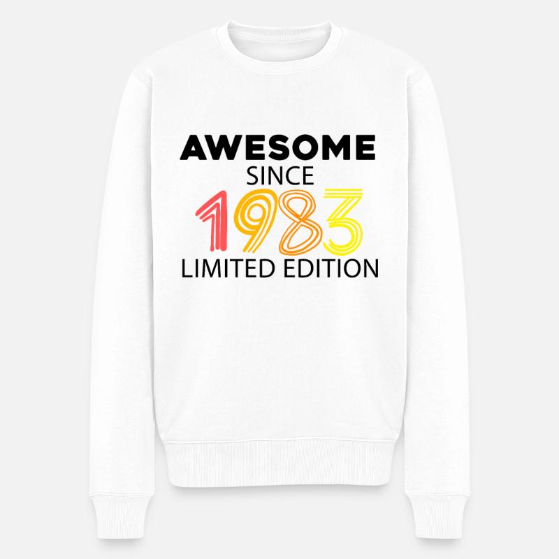Fantastique depuis 1983 - né en 1983 - Pull Premium bio Homme - blanc