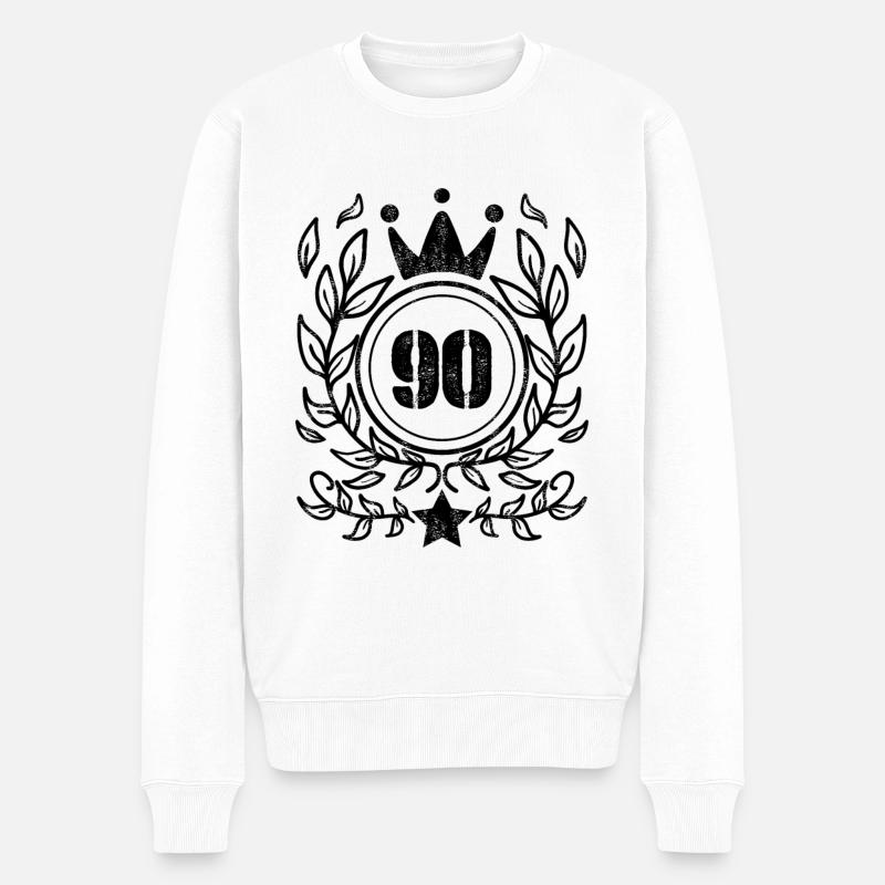 90 - Année de naissance Année de naissance 1990 - Pull Premium bio Homme - blanc