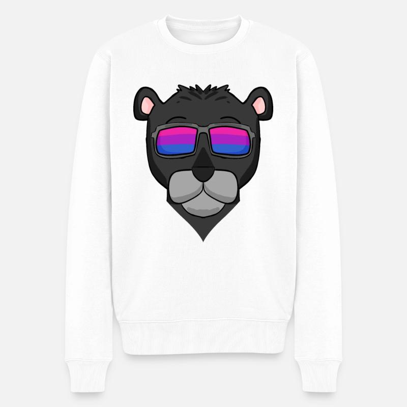 Bisexuell Schwarzer Panther Geschenk - Männer Premium Bio Pullover - Weiß