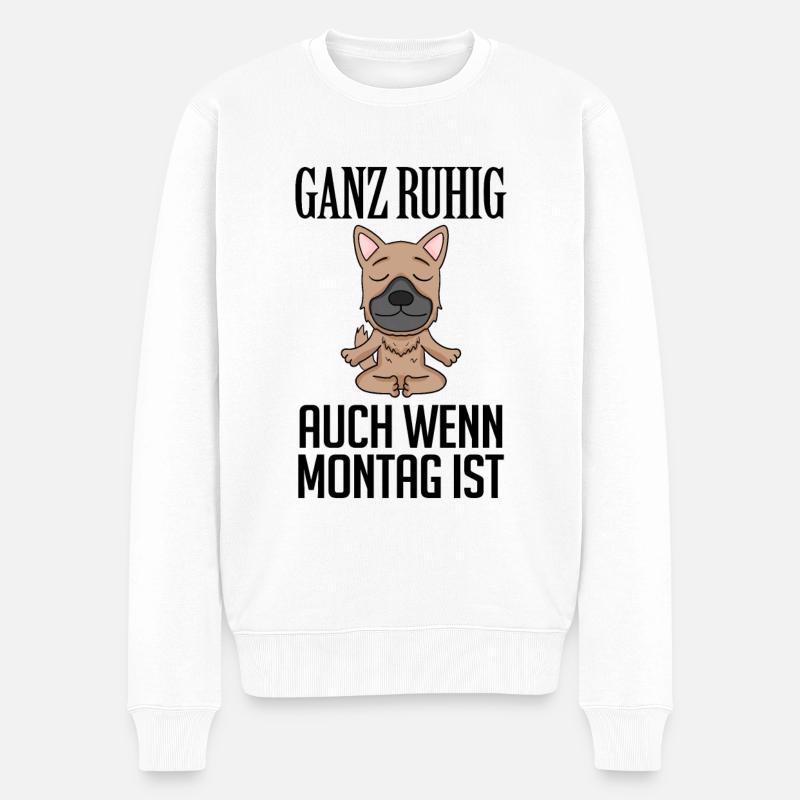 Deutscher Schäferhund - Männer Premium Bio Pullover - Weiß