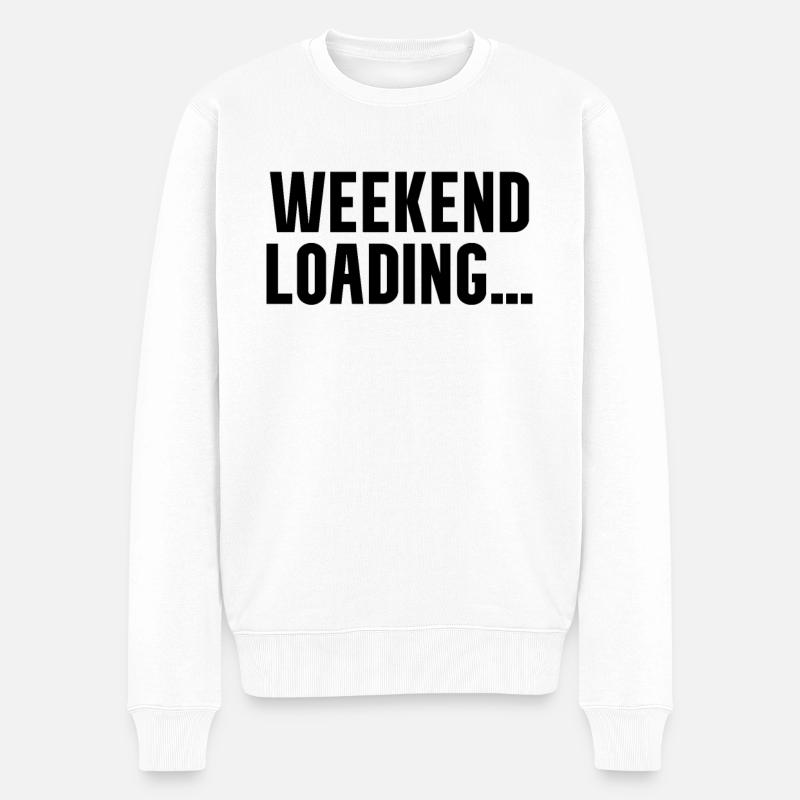 Weekend loading - Männer Premium Bio Pullover - Weiß
