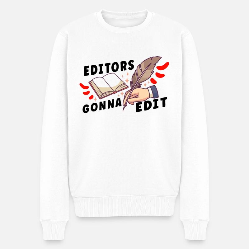 Auteur Écriture Écrivain Littérature - Pull Premium bio Homme - blanc