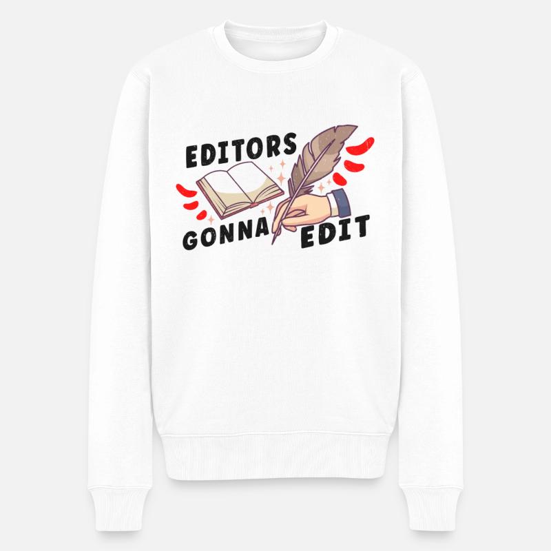 Auteur Écriture Écrivain Littérature - Pull Premium bio Homme - blanc