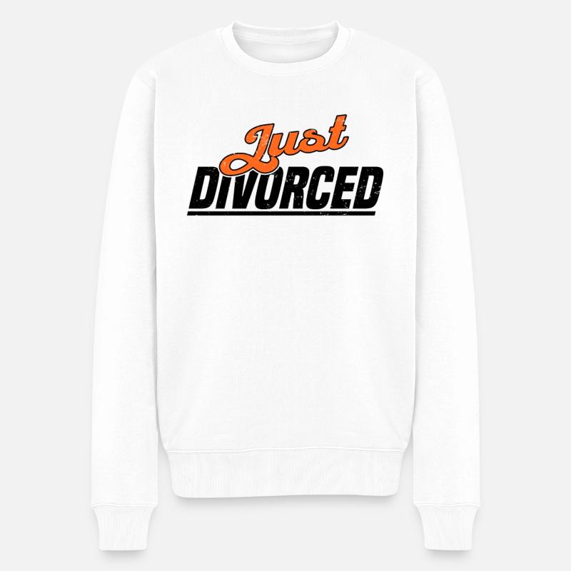 Scheidung Trennung Ehe Ex Scheidungsparty - Männer Premium Bio Pullover - Weiß