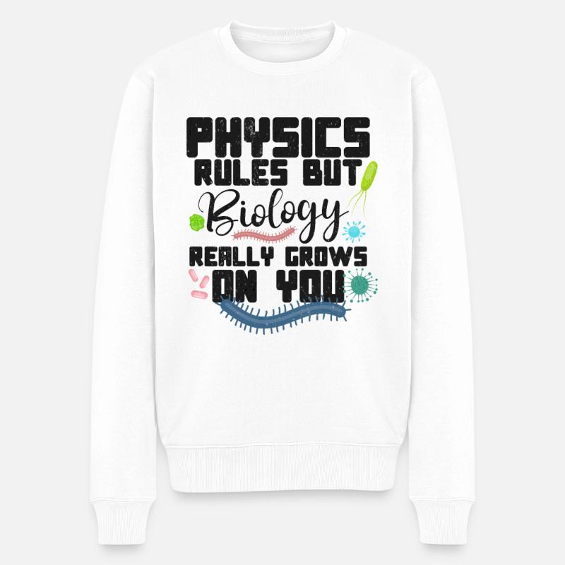 Microbiologist Microbiology Lab Staph Biology - Männer Premium Bio Pullover - Weiß