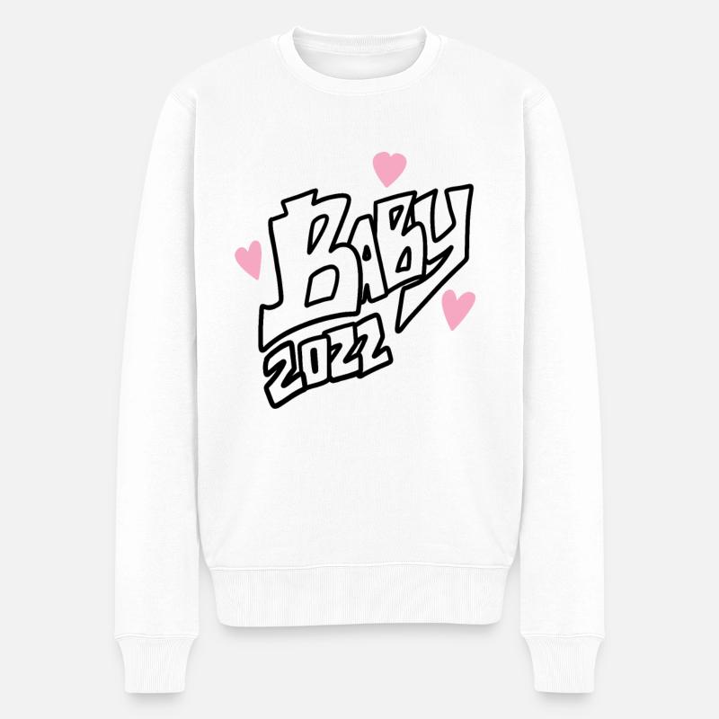 Baby - Männer Premium Bio Pullover - Weiß