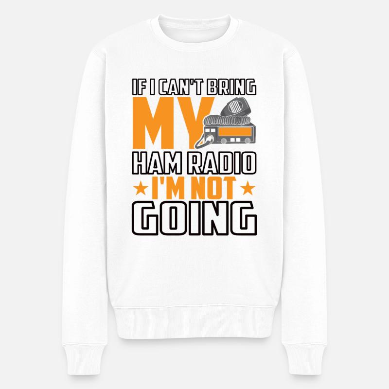 Amateurfunkfunker Amateurfunksignal - Männer Premium Bio Pullover - Weiß
