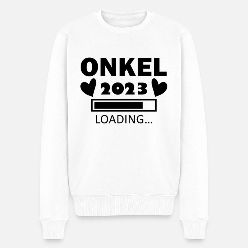 Onkel 2023 Loading - Männer Premium Bio Pullover - Weiß