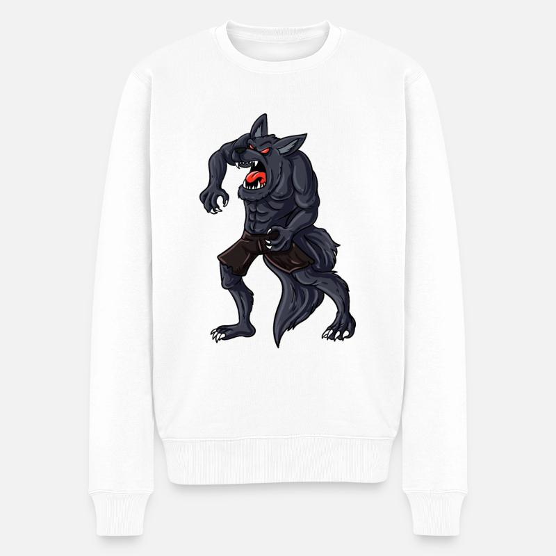 Loup-garou - Pull Premium bio Homme - blanc