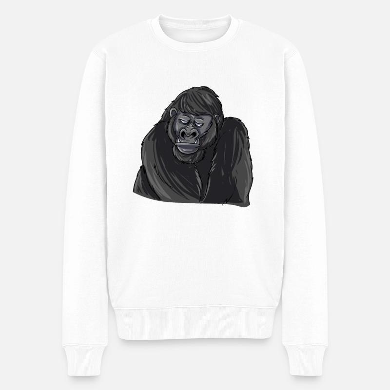 Gorille - Pull Premium bio Homme - blanc