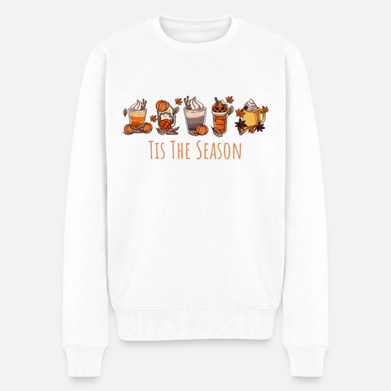 Tasse à café citrouille - Pull Premium bio Homme - blanc
