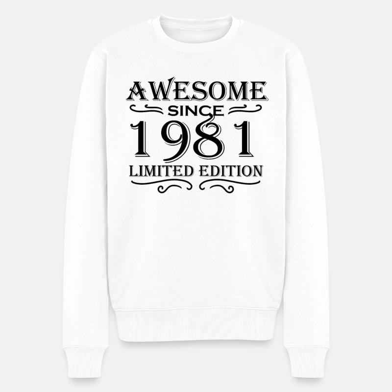 1981 - Né en 1981 - Pull Premium bio Homme - blanc