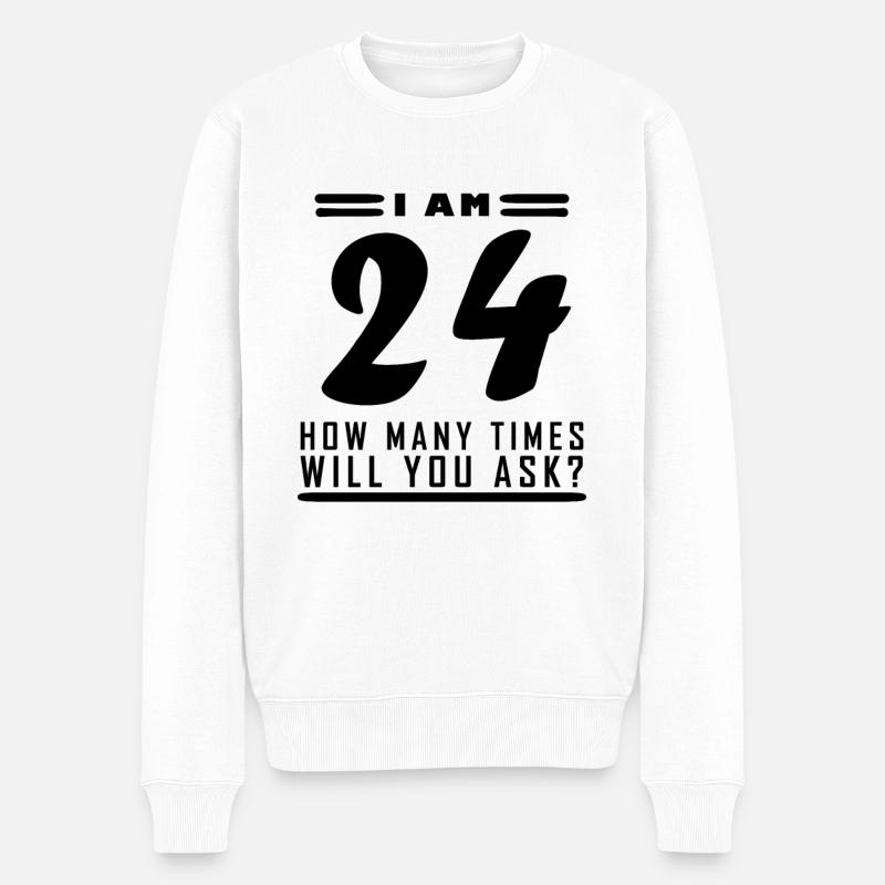 J’ai 24 ans – 24e anniversaire - Pull Premium bio Homme - blanc