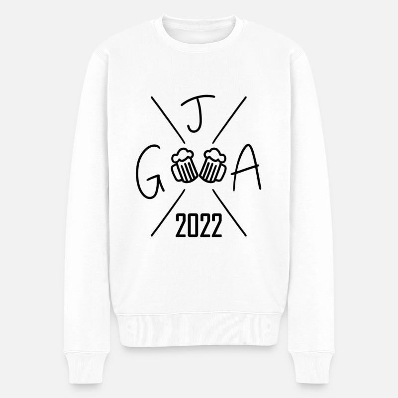 2022 Junggesellenabschied - Männer Premium Bio Pullover - Weiß