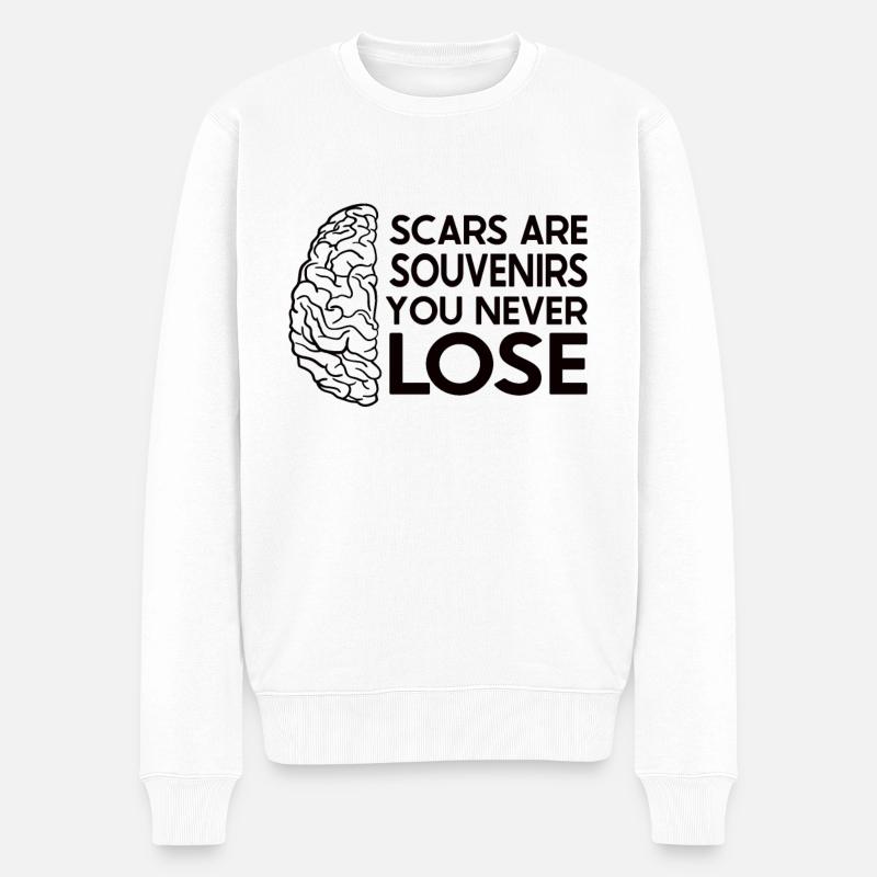 Brain Surgery Joke Brain Surgery Awareness Gift - Männer Premium Bio Pullover - Weiß