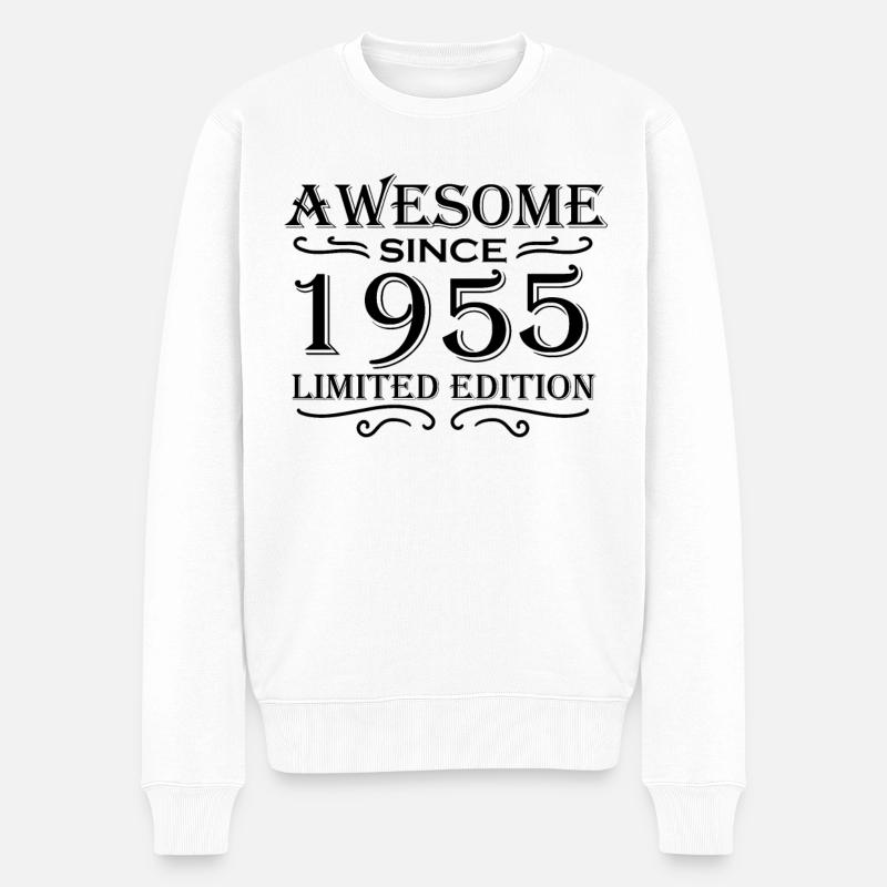 1955 - Né en 1955 - Pull Premium bio Homme - blanc