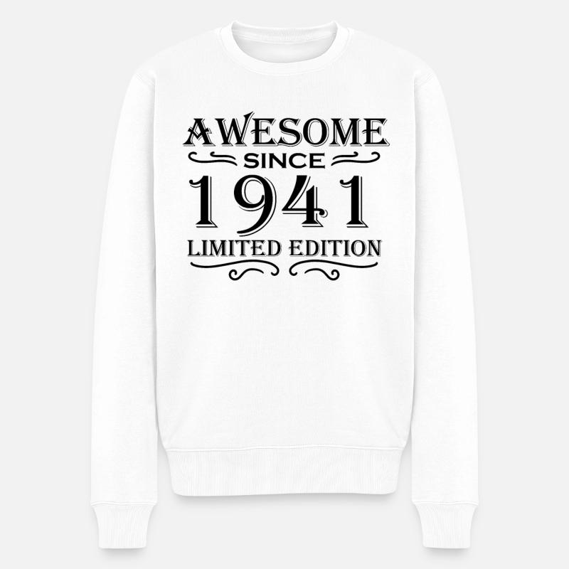 1941 - Männer Premium Bio Pullover - Weiß