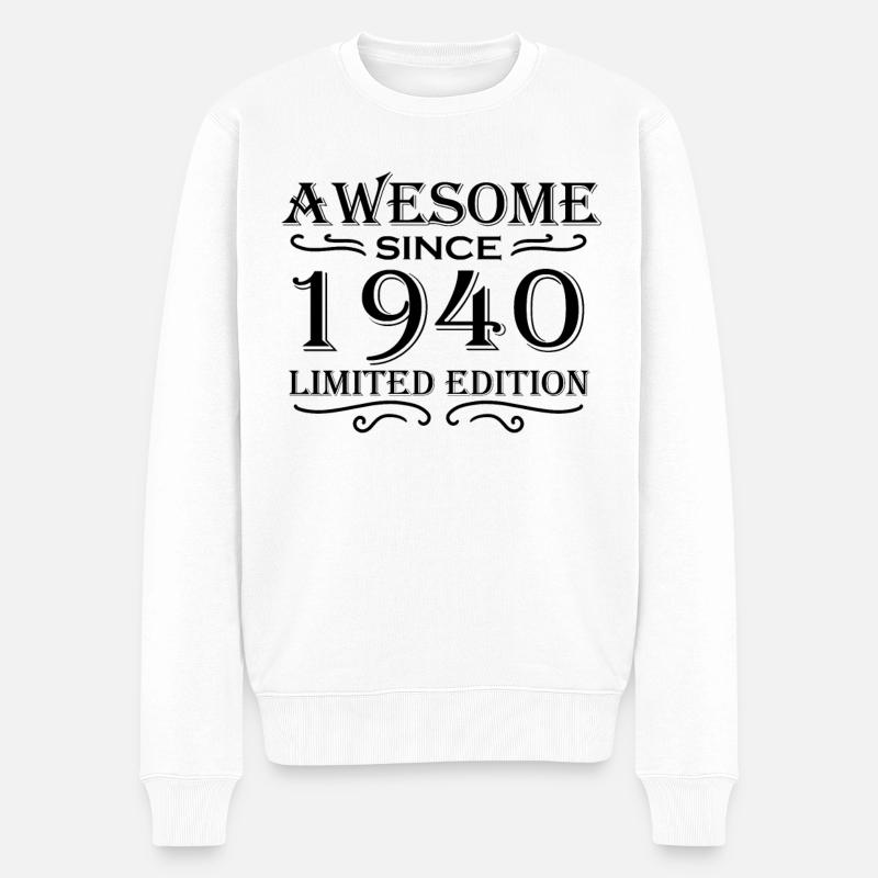 1940 - Männer Premium Bio Pullover - Weiß