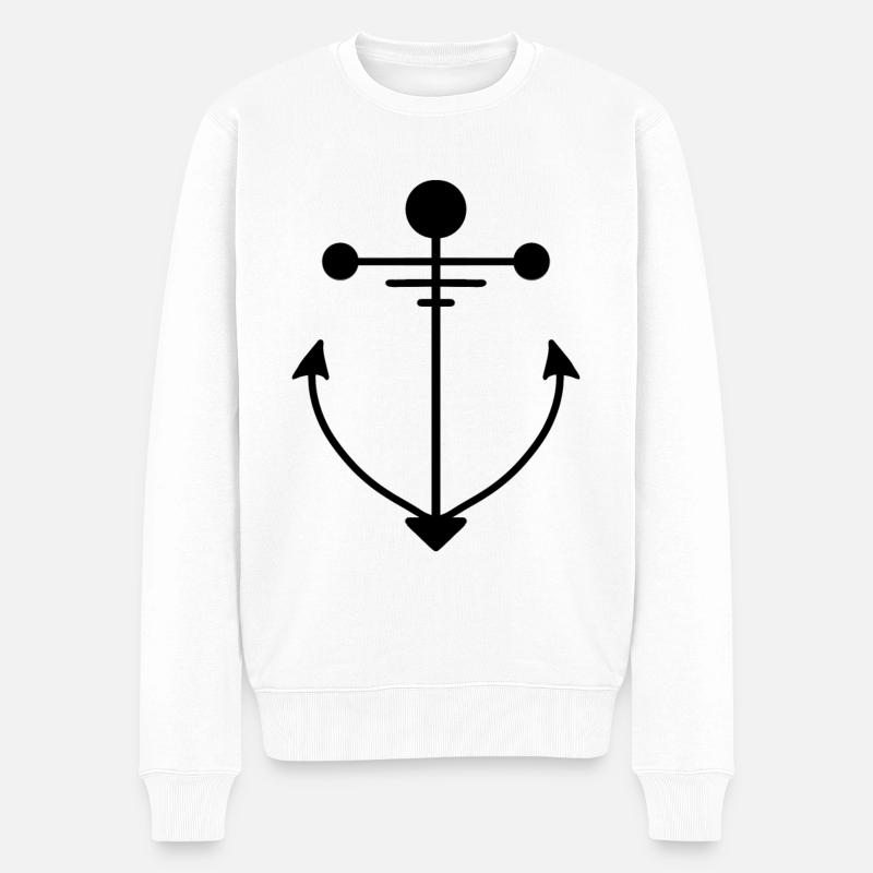 Ancre Noir - Pull Premium bio Homme - blanc