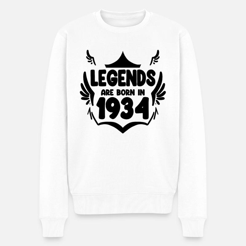 1934 - né en 1934 - Pull Premium bio Homme - blanc